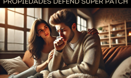 Una imagen hiperrealista en pantalla panorámica de una pareja joven en un interior, con uno de ellos estornudando. La pareja está sentada en un sofá acogedor. El joven se encuentra en pleno estornudo, cubriéndose la cara con la mano o el codo, mientras la joven que está a su lado mira con expresión cariñosa. La atmósfera es cálida y acogedora, con una iluminación suave que crea un ambiente reconfortante. El ambiente general es de apoyo, mostrando a la pareja gestionando la situación juntos con cuidado y preocupación. https://www.elsuperparche.com/blog/